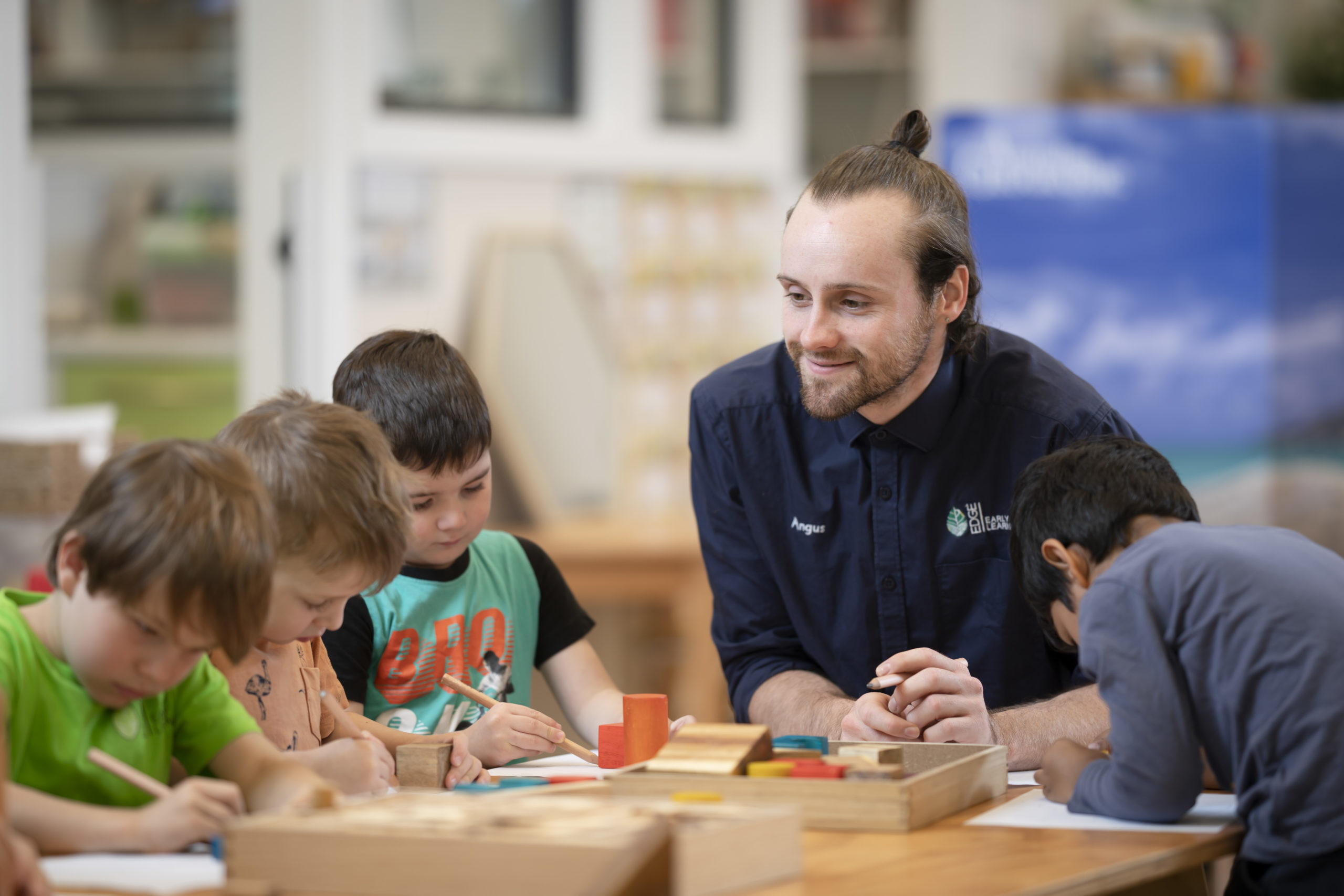 Educator with small group